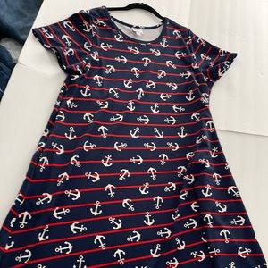 Lularoe Red, White, & Blue Jessie style dress!